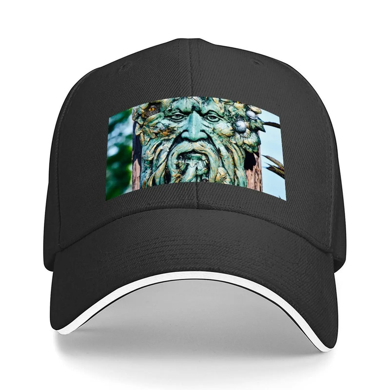 

Green Man with owls and snails in his hair Baseball Cap Beach Bag Trucker Cap cute Ladies Men's