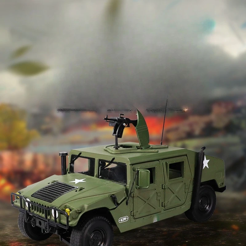 

1:18 Alloy Humvee Model Car Battlefield SUV Military Ornament Toys