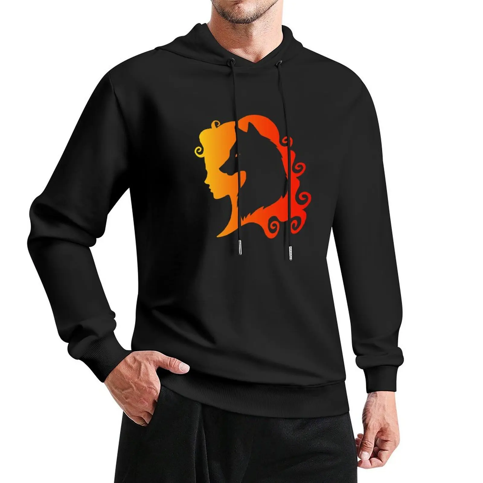 Fire Wolf Spirit Totem Animal Guide Cheeky Witch? Pullover Hoodie autumn new products anime clothes man hoodie