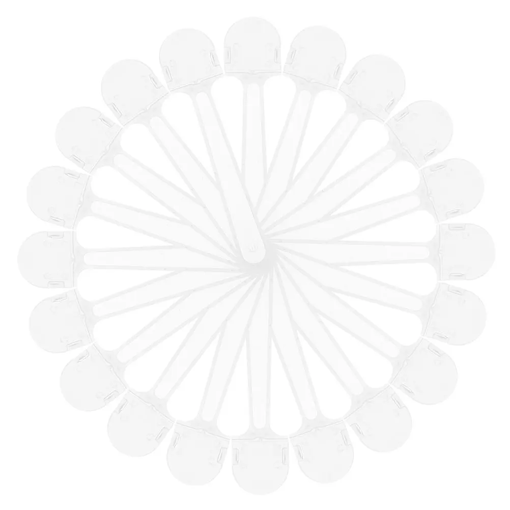 

40pcs Round Fan Handles Compact Sturdy Material Craft Classes Compatible Circular Plastic Sticks Transparent DIY Use Jewelry