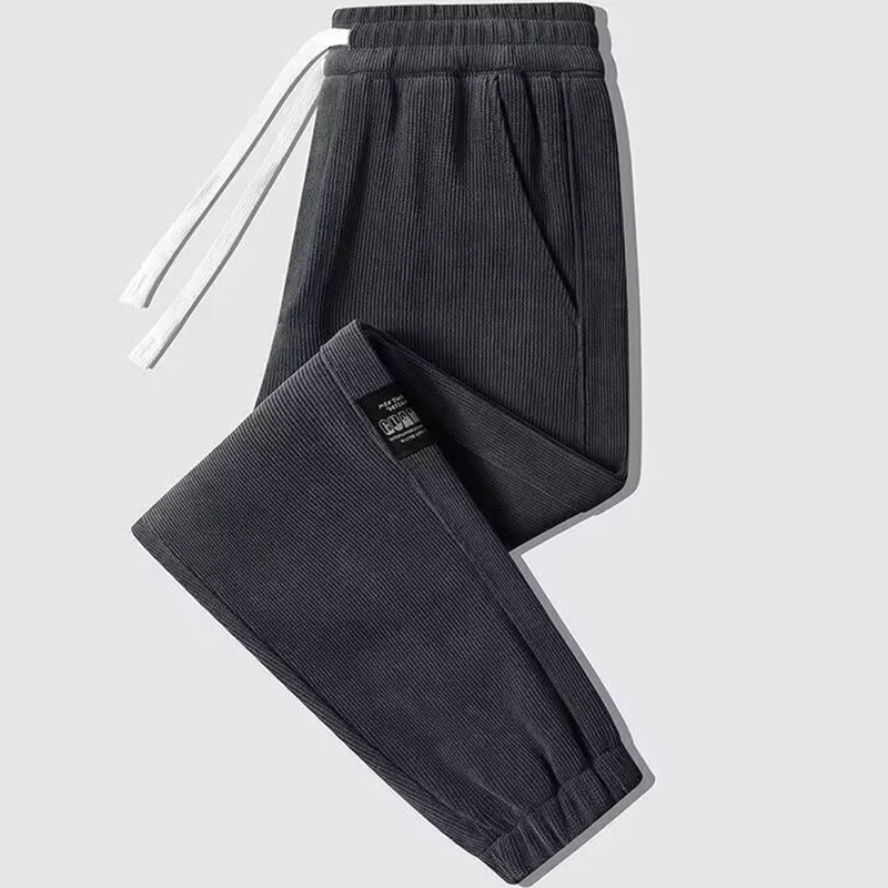الرجال التكنولوجيا الصوف التطريز Sweatpants فضفاض سروال قصير بنطال رياضي الذكور الخريف عادية سراويلي حريمي فضفاض الرياضة الحرارية بنطلون
