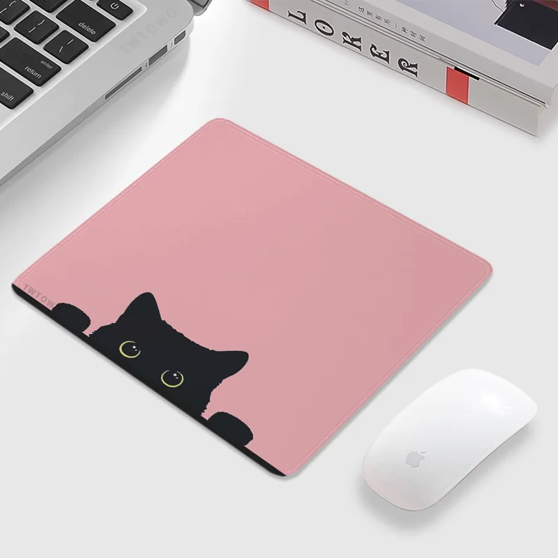 Mousepad New Computer Hot Sell Gaming Mousepads Cartoon Art Natural Rubber Kawaii Cute Cat Home Carpet keyboard pad