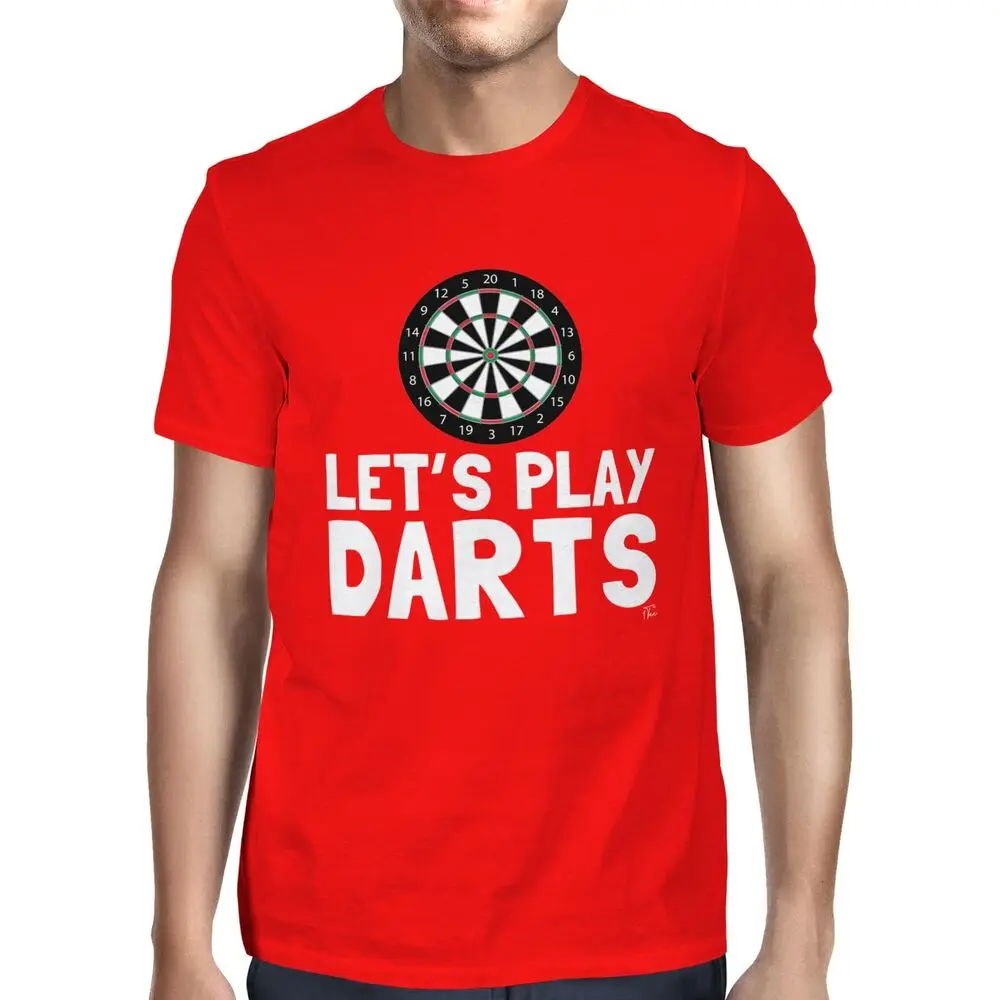 Mens Let's Play Darts Dartboard T-ShirtUnisex Women's Summer Cotton Luxury Brand Retro Oversized