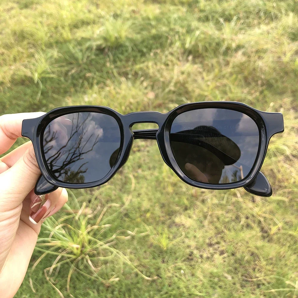 

New Japanese Style Handmade Acetate Women's Sunglasses Men Classic Square Frame Eyeglasses Luxury Designer Vintage Sun Glasses