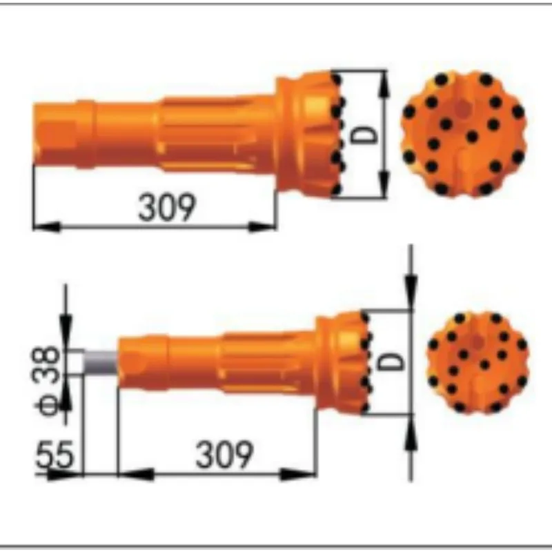 سعر المصنع DTH مثقاب 152/165/171/190/203 مم لقم الثقب للأسفل، لأنظمة الهواء، لهندسة التعدين #5