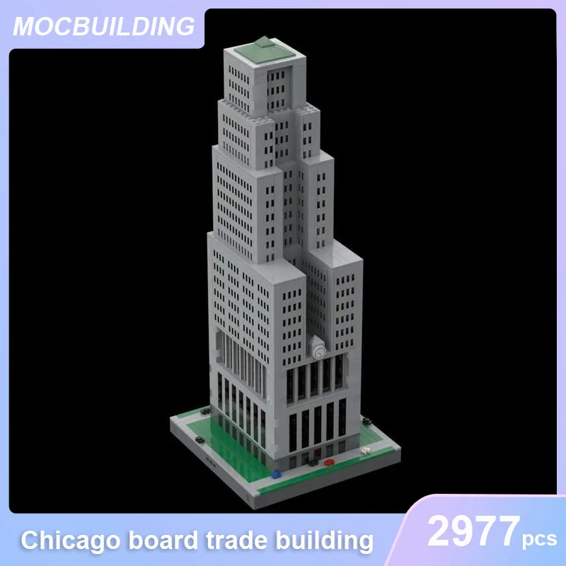 

Chicago Board Trade Building Model MOC Blocks DIY Assemble Bricks City Famous Architecture Educational Xmas Toys Gifts 2977PCS