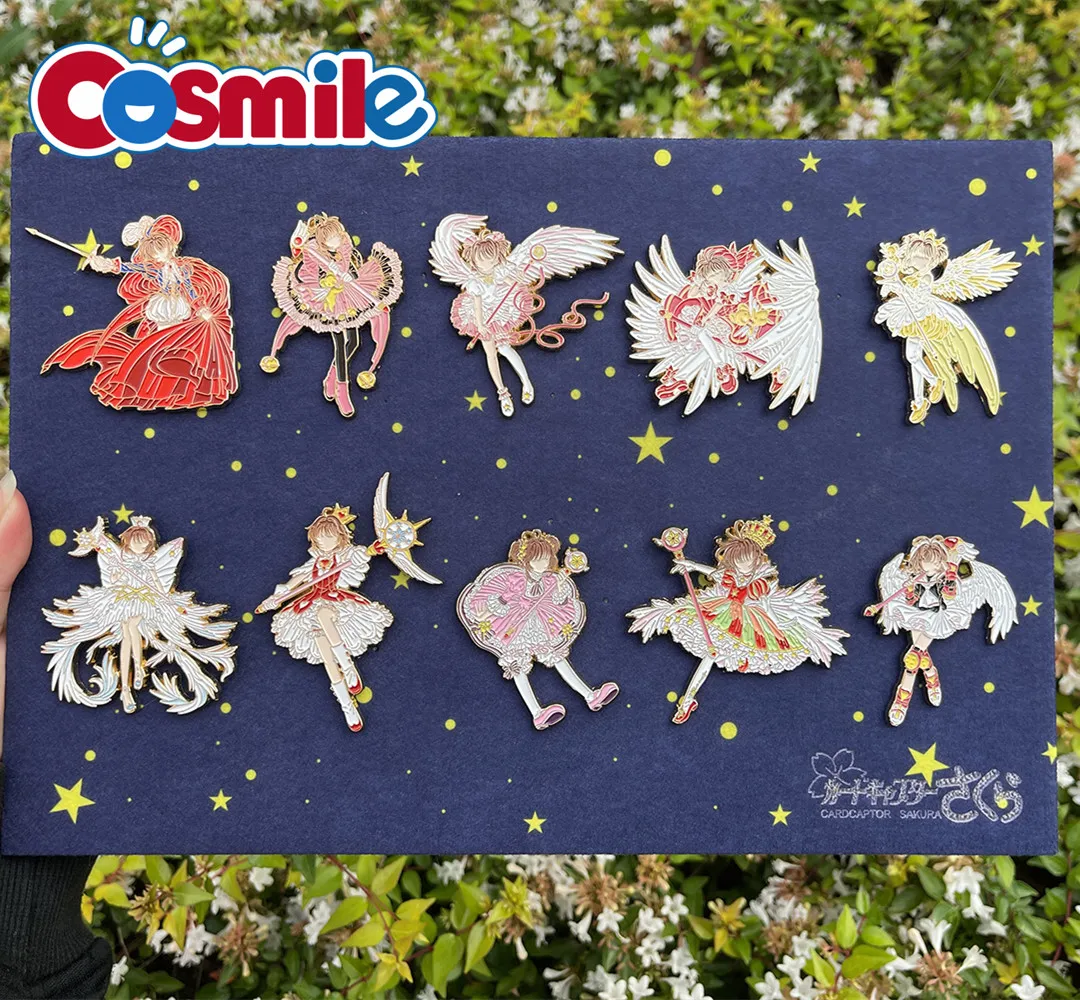 

Cosmile Sakura Anime Metal Badge Bedge Brooch Pins Collection Cosplay Props Gift for Girl Women