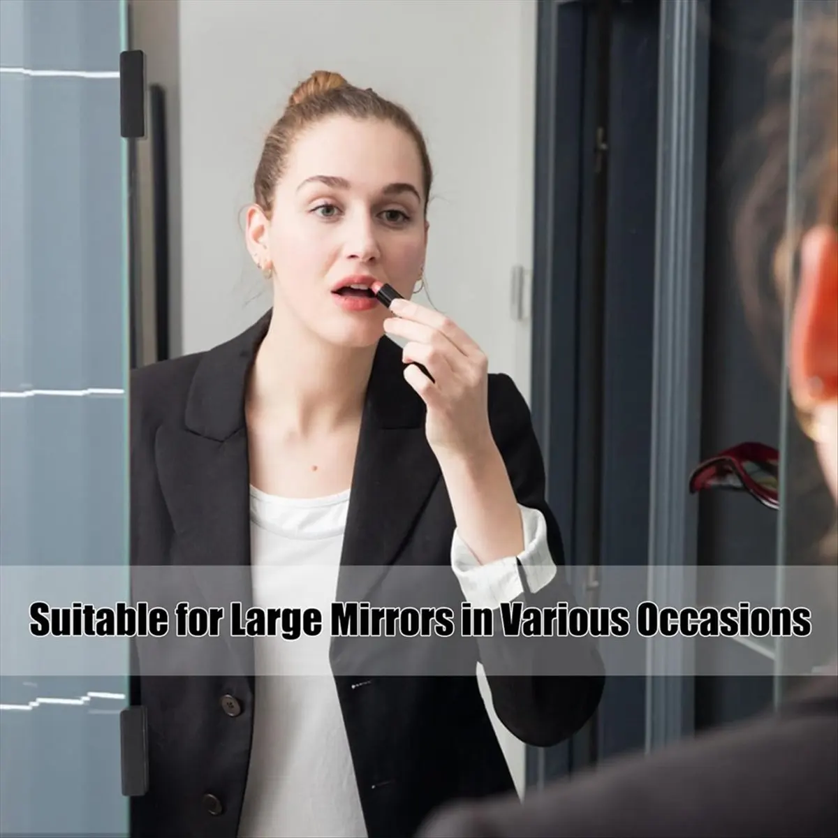 ABNQ 10 Pack Wall Mounted Mirror Clips Stainless Steel U Brackets with Screws Mirror Hanging Kit Heavy Duty Picture Hooks