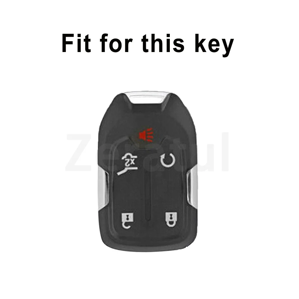 5 Buttons TPU Car Smart Remote Key Case Cover for Chevy Chevrolet Suburban Tahoe for GMC Terrain Yukon XL Shell Fob Holder Bag view 2