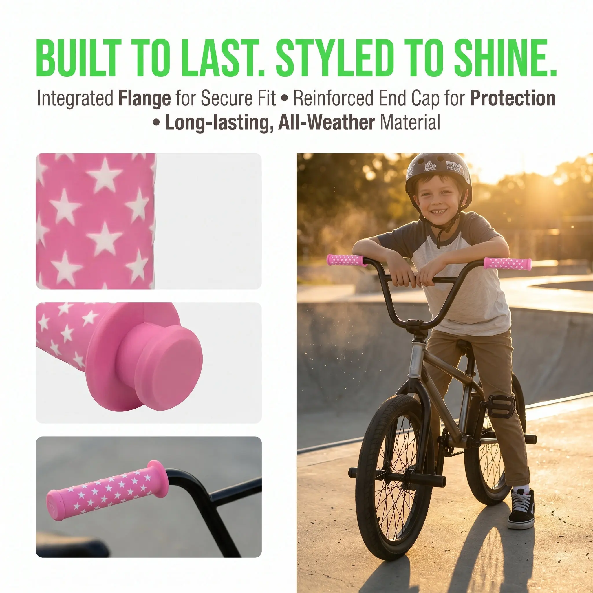 1-2 Paar Gummi-Fahrradlenkergriffe 22 mm, rutschfest, für Kinder, Fahrradlenker, Kinder-Dreirad, Roller-Zubehör – Detail 5