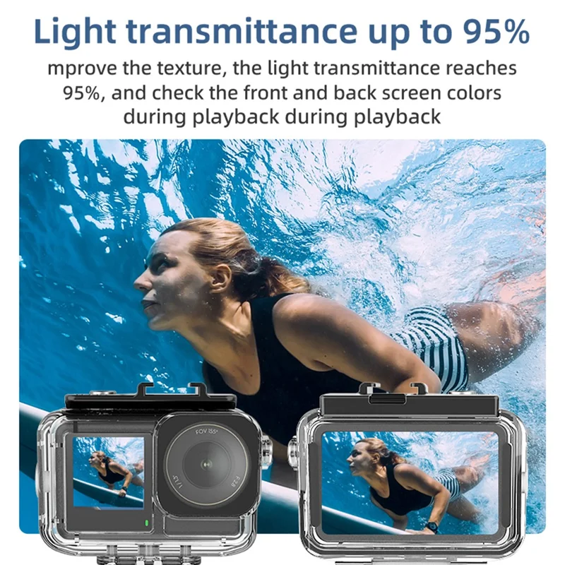 【HOME-TOOLS!】45M Depth Camera Waterproof Case Underwater Diving Housing For DJI OSMO Action 3 4 5 Pro Camera