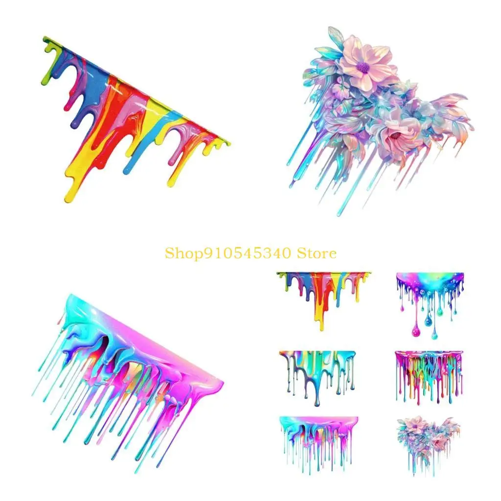 

U2JA Colorful Fluid Paint Car Decal Vehicle Sticker for Unique Vehicle Decoration Enhances Appearance & Attracts Attention