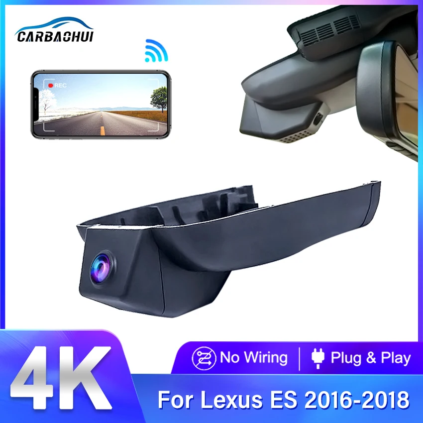 

4K 2160P Car DVR Plug and Play Dash Cam Camera UHD Night Vision WiFi & APP Video Recorder For Lexus ES ES200 ES250 ES300 DashCam