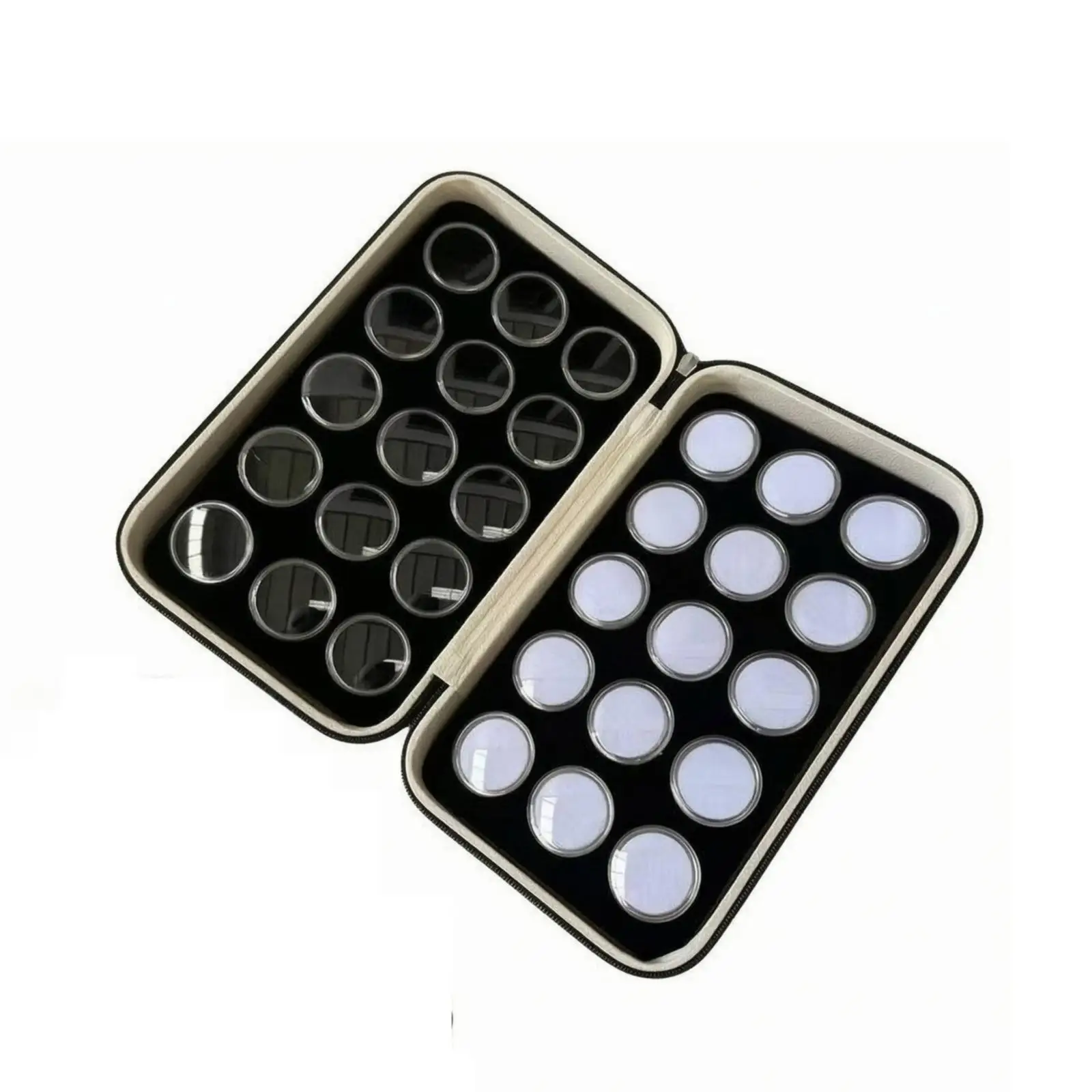 Portable Bead Organizer Storage Box with Transparent Compartments for Jewelry Making Supplies Travel Case