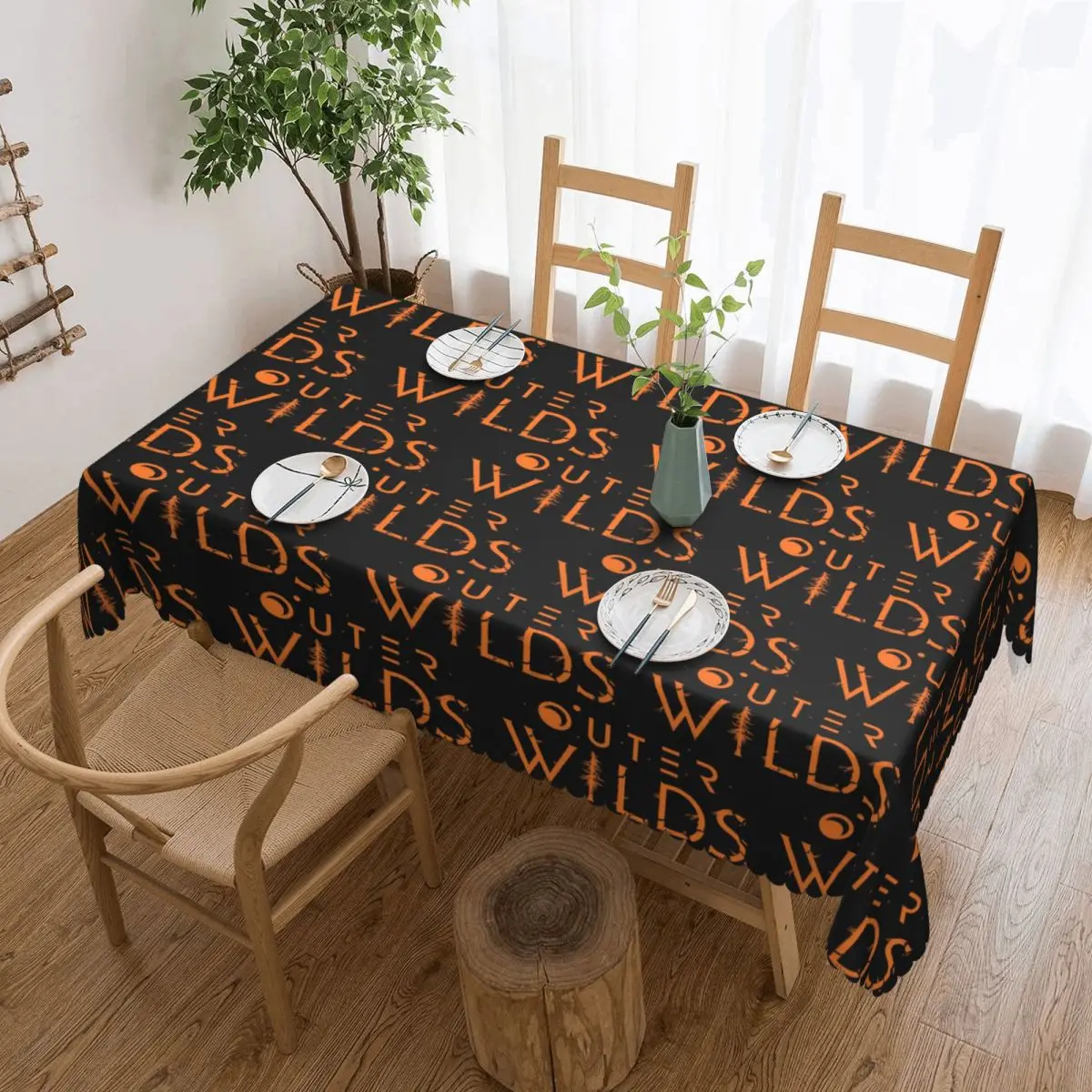 Outer Wilds Ventures Patch Tablecloth Restaurant Kitchen Rectangular Tablecloth Festival Party Tablecloth Dining Table Cover