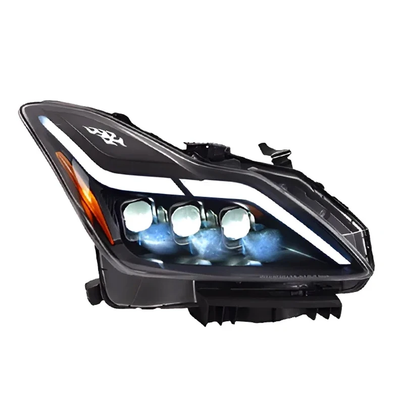 Car Front Lamps For Infiniti G37 2009-2015 LED Auto Headlights Assembly Upgrade Dynamic Flashing 3 Projector Lens Accessories