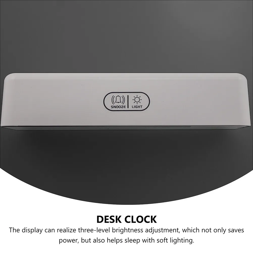 1Pcs Digital Clock with Alarm Calendar and Temperature Display LED Mirror Surface Desk Clock Simple Atmospheric Design 3-Level