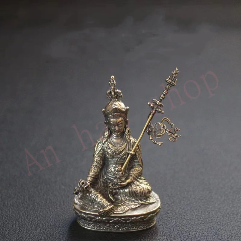 

The Lotus Life Buddha Statue Master, Pure copper Tibetan Buddha, mini version, exquisite home religious auspicious tabletop dec