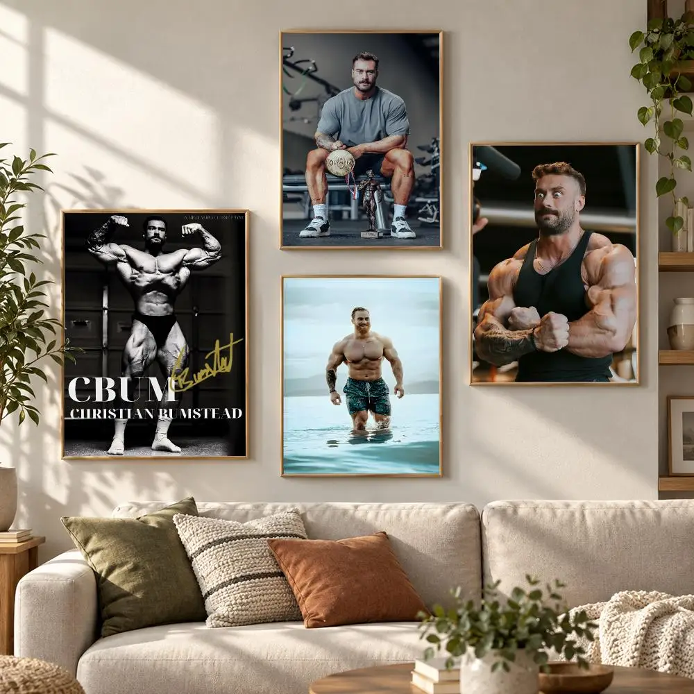 Chris Bumstead Bodybuilding Icon Fitness Motivation Poster Aesthetic Art Print for Bedroom & Living Room Decor, Unframed