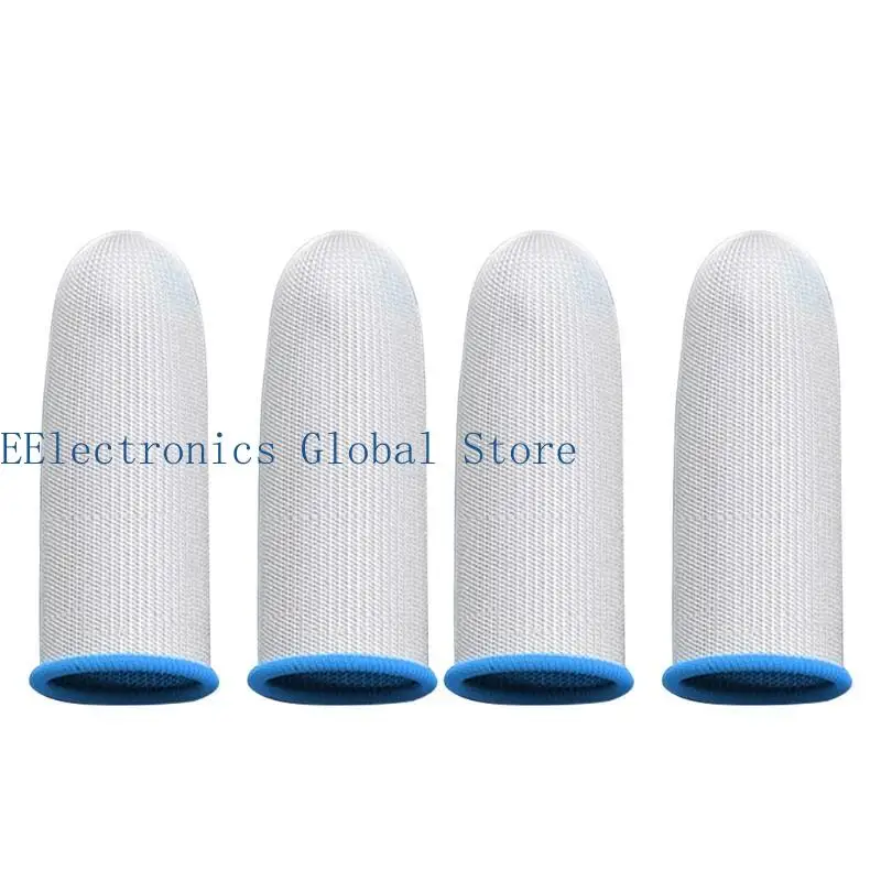 462B 4x Gaming Finger Sleeves Conductive Silver Fiber Finger Cot for PUBG Mobile Game