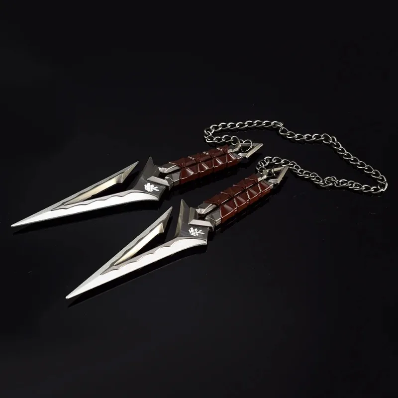 16cm Weapon Melee Kuronami No Yaiba Ninja Kunai Game peripherals Weapon Model Metal Samurai Ornament Desktop Craft Toys collect