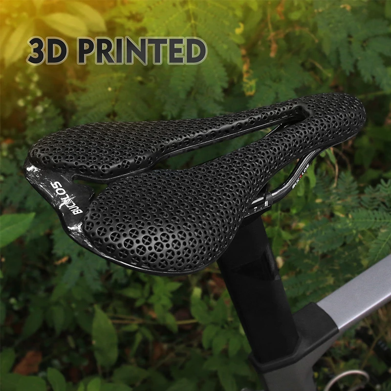 BUCKLOS Bicycle 3D Printed Saddle 145mm Carbon Fiber Bike Seat Cushion Hollow 3D Printed MTB Saddle Road Mountain Bike Parts