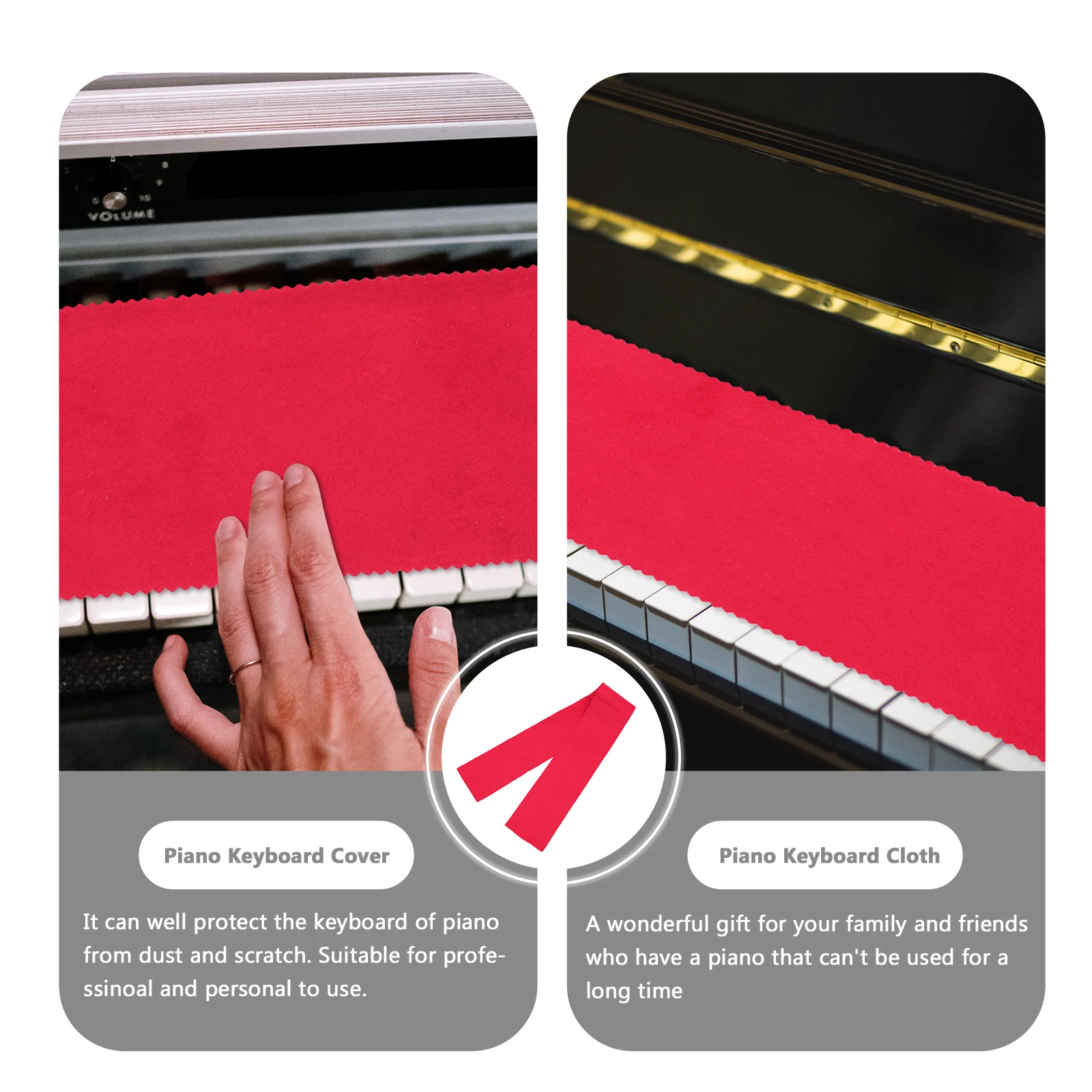 

Piano Keyboard Cover Anti-scratch Cloth Instrument Electronic Protective Accessories Protector for