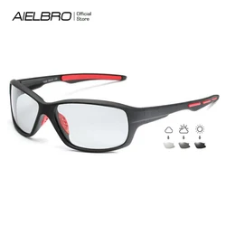 AIELBRO Cycling sunglasses Photochromic Sunglasses Man Cycling Glasses Polarized Bicycle Glasses gafas ciclismo Glasses