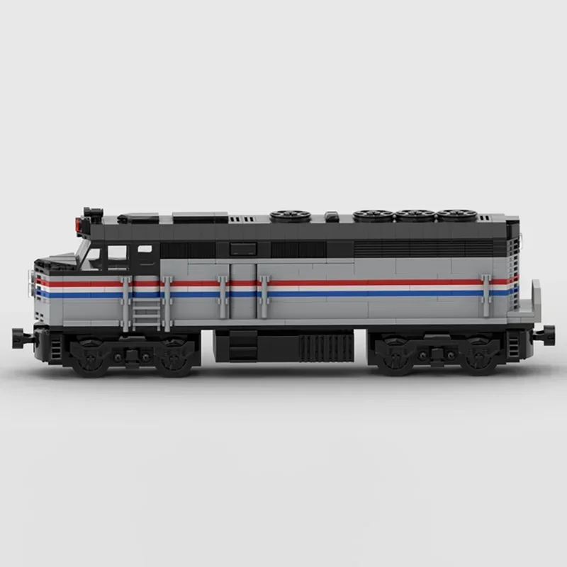 Railway Train Series Moc Building Bricks EMD F40PH Train Model Building Technology Modular Block DIY Toy Holiday Gifts