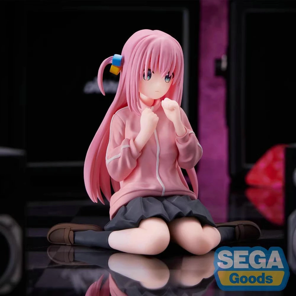 Figura de rock solitário postura sentada goto dupo molho linda menina goto yili modelo ornamento de animação bidimensional