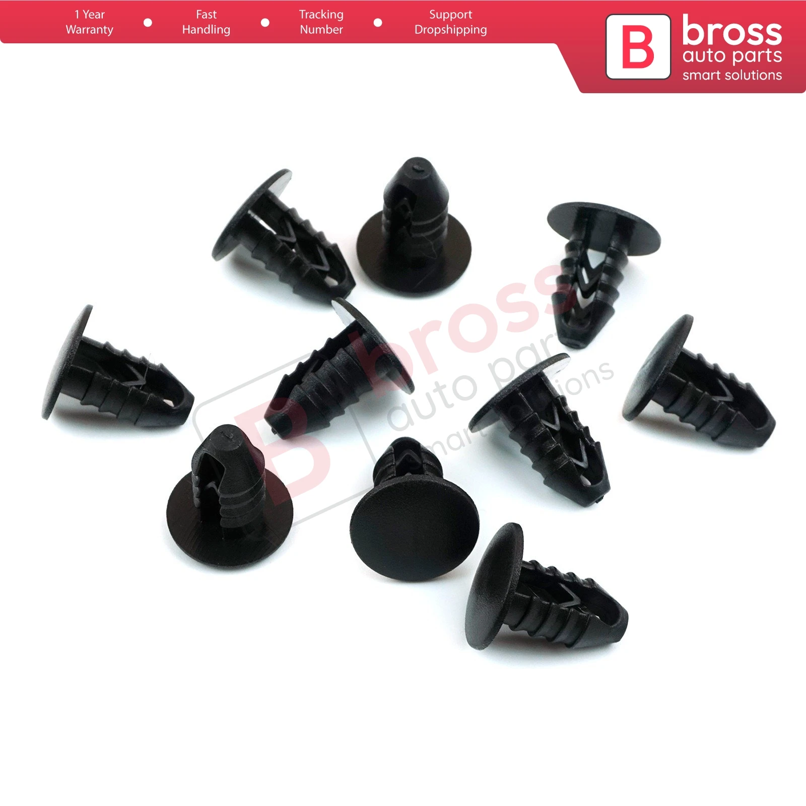 10 Pieces Fir Tree M.10 Clips For Renault Fiat Head Size: 15.70 mm