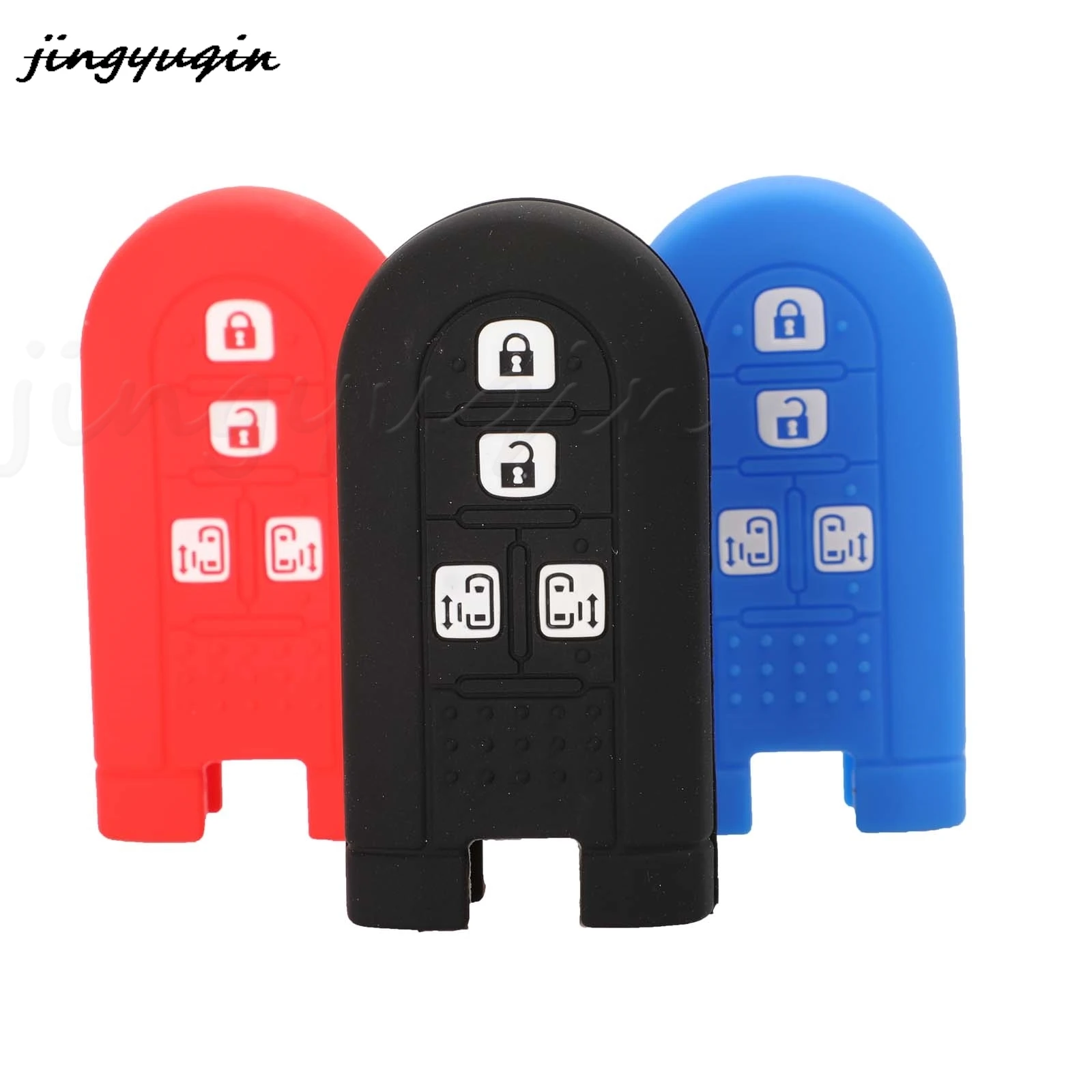 jingyuqin 4BTN Remote Car Key Case Silicone Protect Shell For Daihatsu La600s La610s La150s Move 2015-2019  Car Accessories