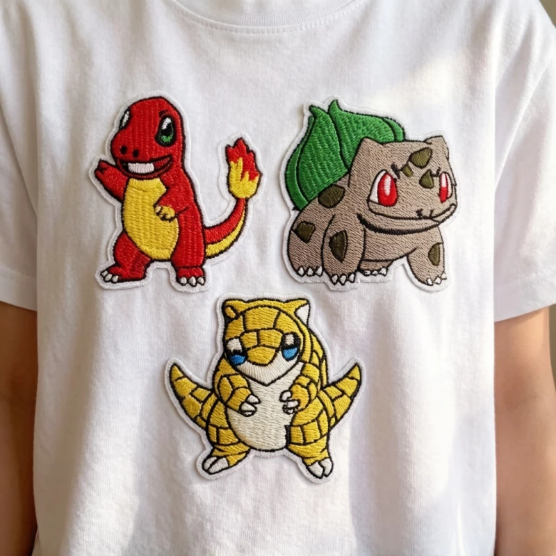 Pokemon Patch Stickers Anime Shirt Jeans Ripped Embroidered Cloth Patch Clothing Accessories Children's Toys Birthday Gift