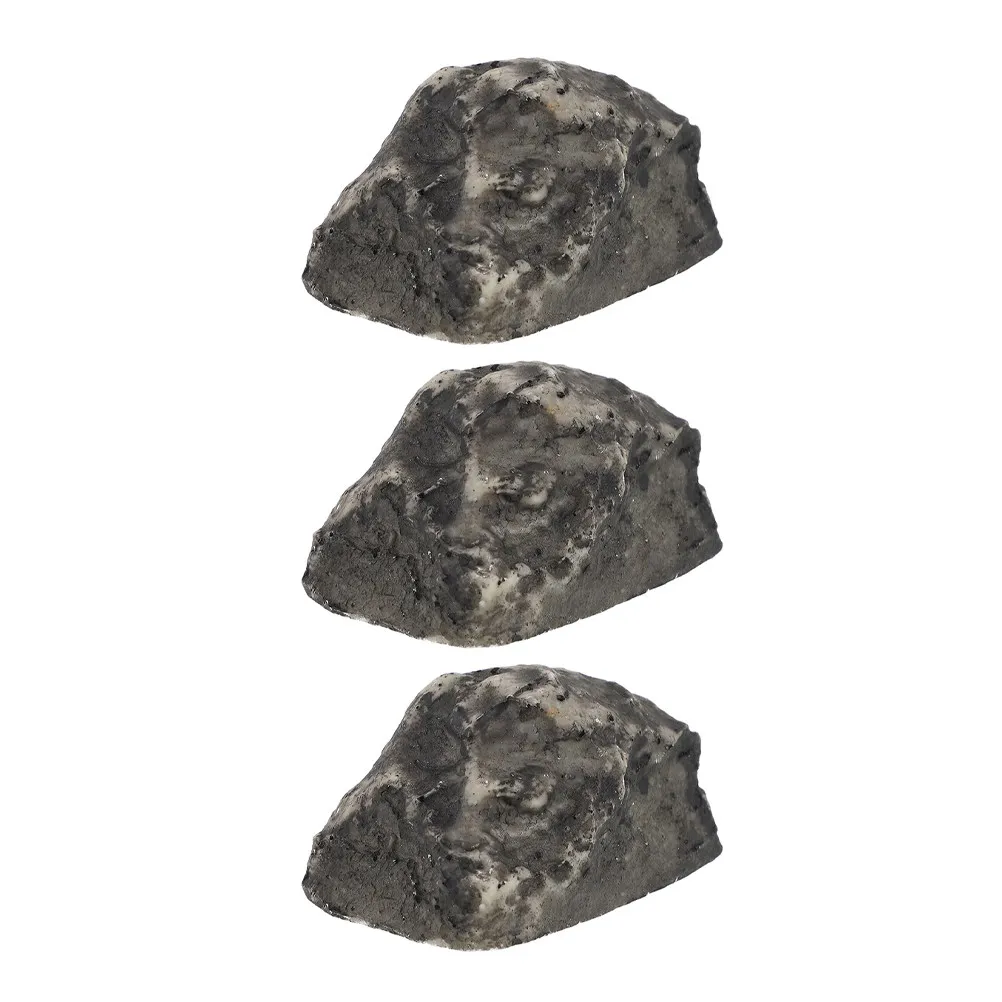 3Pcs Outdoor Stone Key Hider Fake Rock Realistic Hidden Key Storage Holder Secure Garden Yard Use Outdoor Lock Box