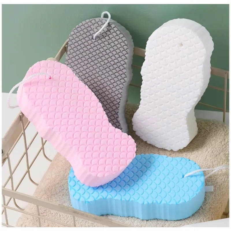 3D Bath Sponge Body Spa Scrubber Exfoliating Fish Scale Soft Painless Body Care Towel Cleanser Bathroom Bubble Shower Supplies