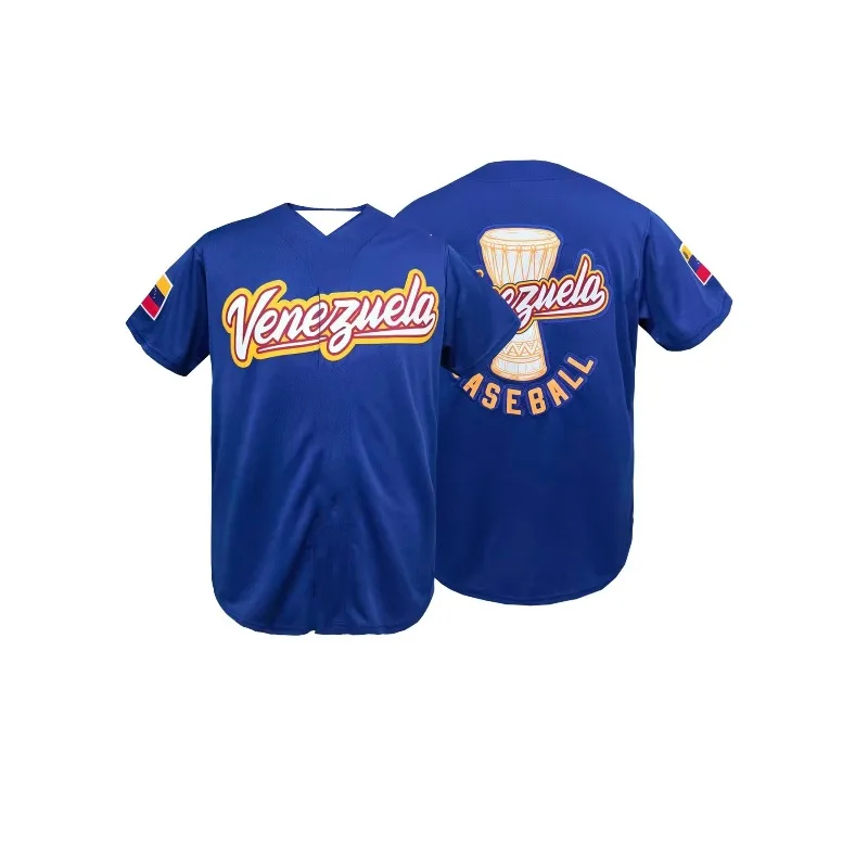 Venezuela National Team Family Matching Baseball Jersey Men Kids Sports V Neck Short Sleeve Uniform Women Sports Training Shirt