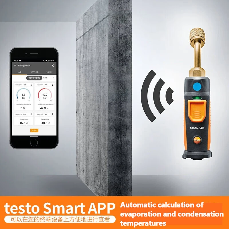 Testo 549i Air Conditioning Refrigeration High-pressure Gauge Measurement Testo 115i Thermometer Wireless Smart Bluetooth-compat