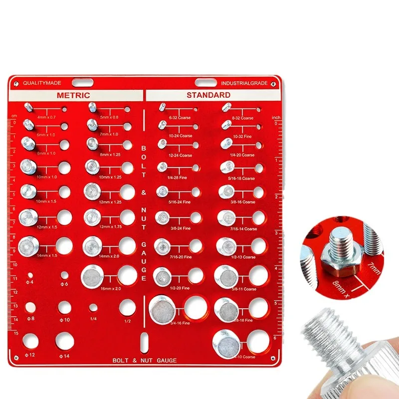 Screw Nut Bolt Thread Checker, Gauge, US, Metric, Imperial, Thread Inspection Tool