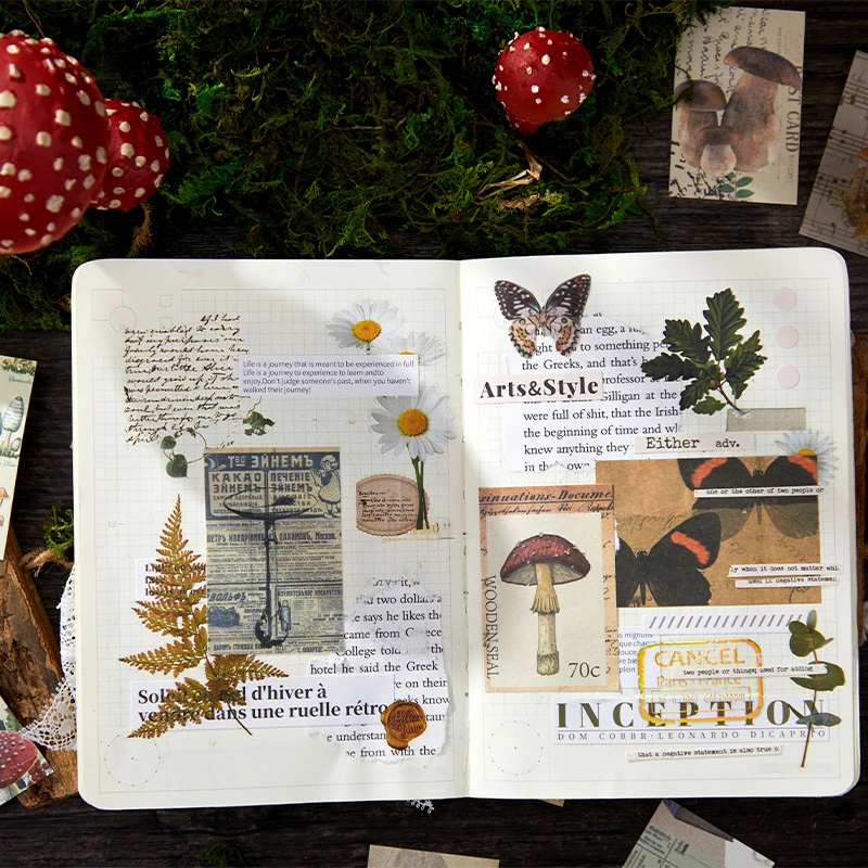 6 paczek/partia Seria Królestwo Roślin retro papierowy notes do notatek