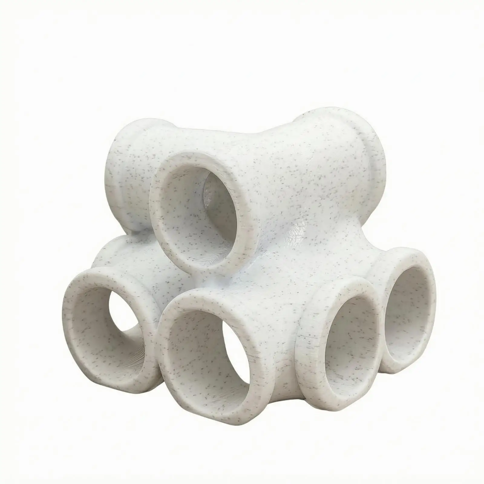 Aquarium Hiding Cave for Small Fish PETG Decorative Shelter with Cylindrical Openings Ideal for Vertical Aquarium Layouts