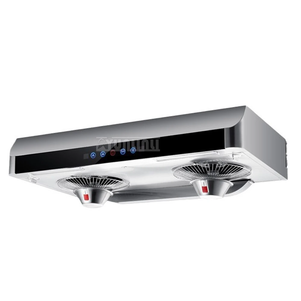 71CM Stainless Steel Kitchen Range Hood with Dual Motor High Suction Touch Type Control Extractor Hood for Cooking Fume Removal