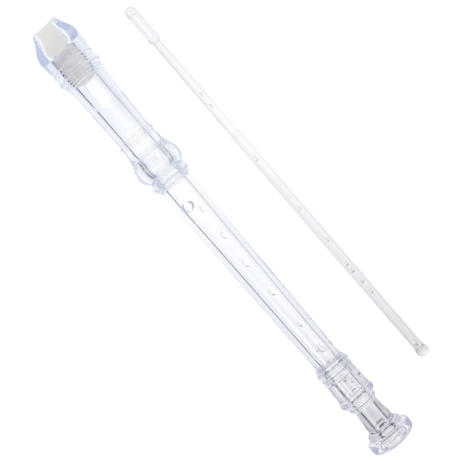 8 Hole Recorder G Key Plastic Traditional Flute Beginner Instrument Tight Heavy Metal Tone Cleaning Rod for Recording