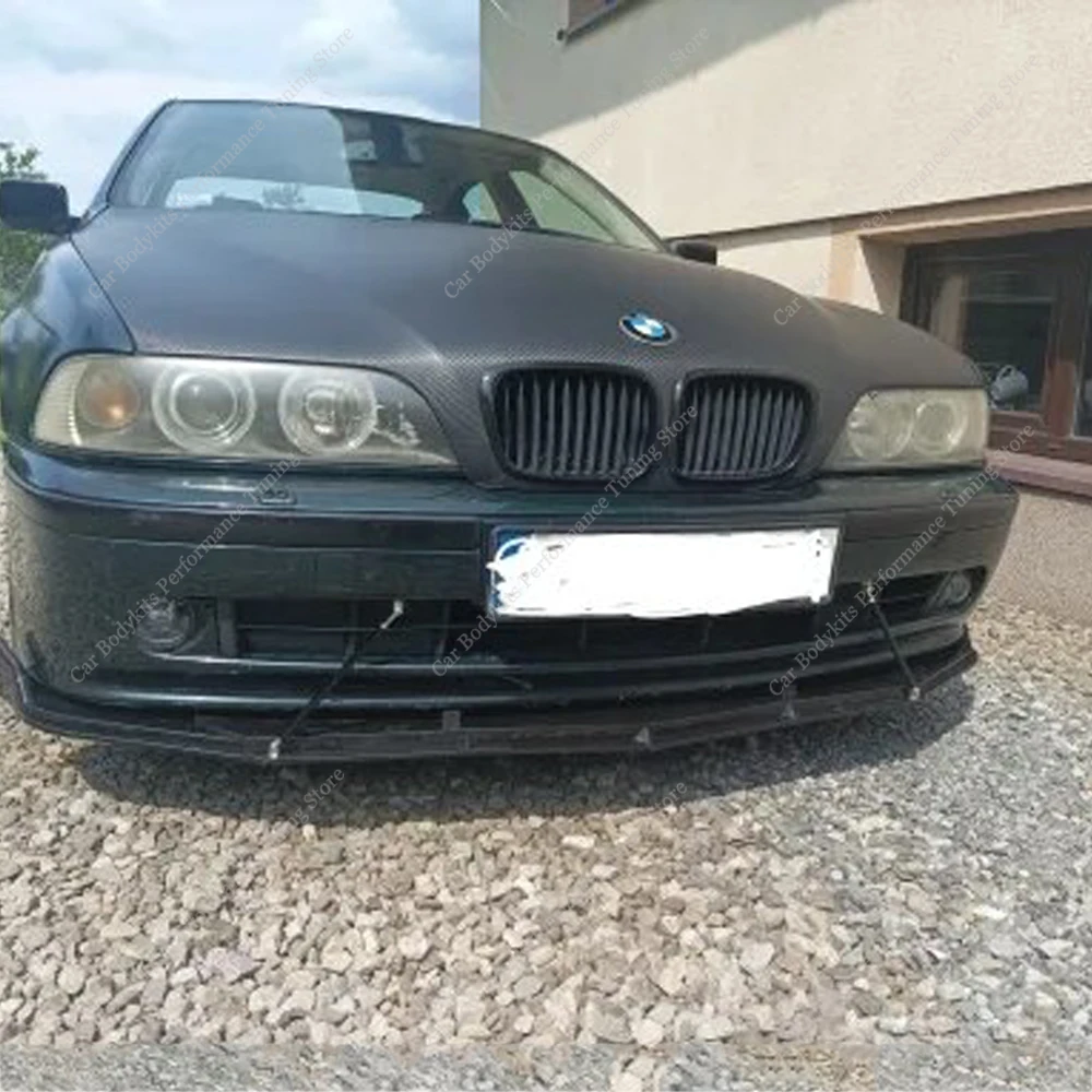 For Bmw E39 Racing Style 3Pcs Front Bumper Lip Spoiler Splitter Diffuser 5 Series 520i 520d 528i 530d 530i 540i 2000-2004 Tuning