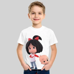 Cleo And Cuquin Cartoon T-shirt Kids Summer New Tees Girls Anime Short Sleeve Topper Boy Casual Round Neck Tee