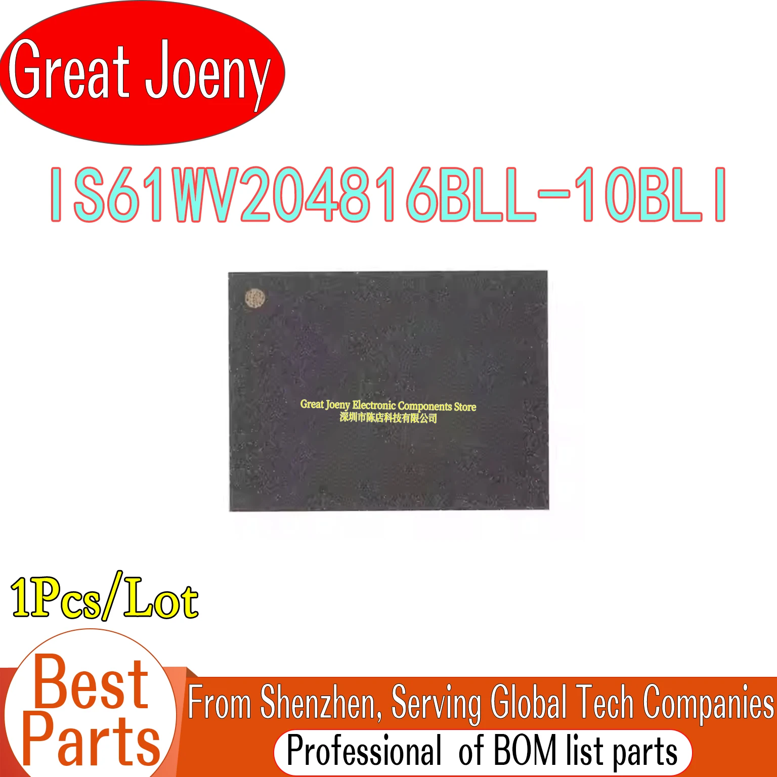 100% New Original IS61WV204816BLL IS61WV204816BLL-10BLI IC Chipset SRAM 32MBIT BGA-48