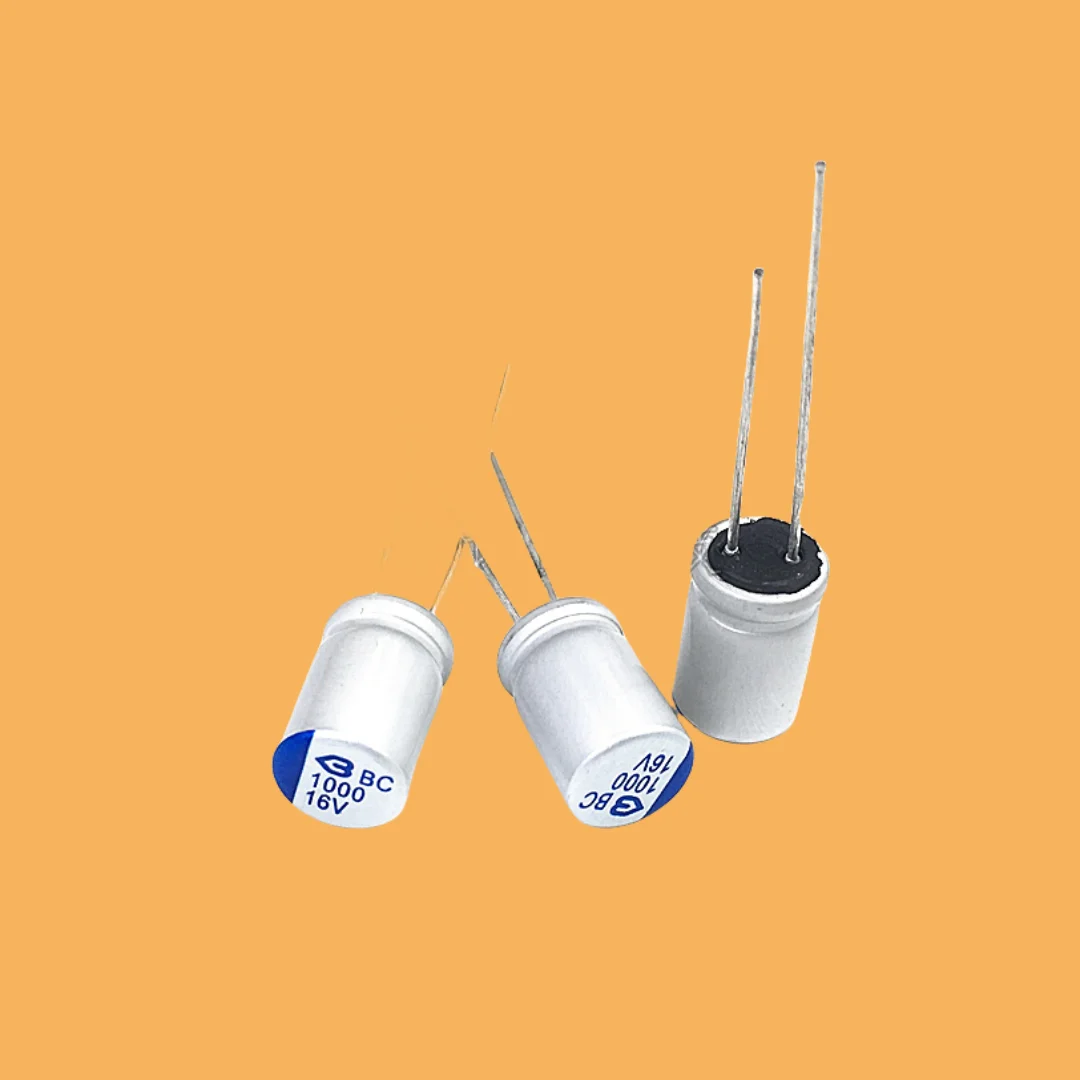 

50pcs/ Solid state capacitor 16V1000UF 16V 1000UF volume 8X12 in-line solid state electrolysis new in stock