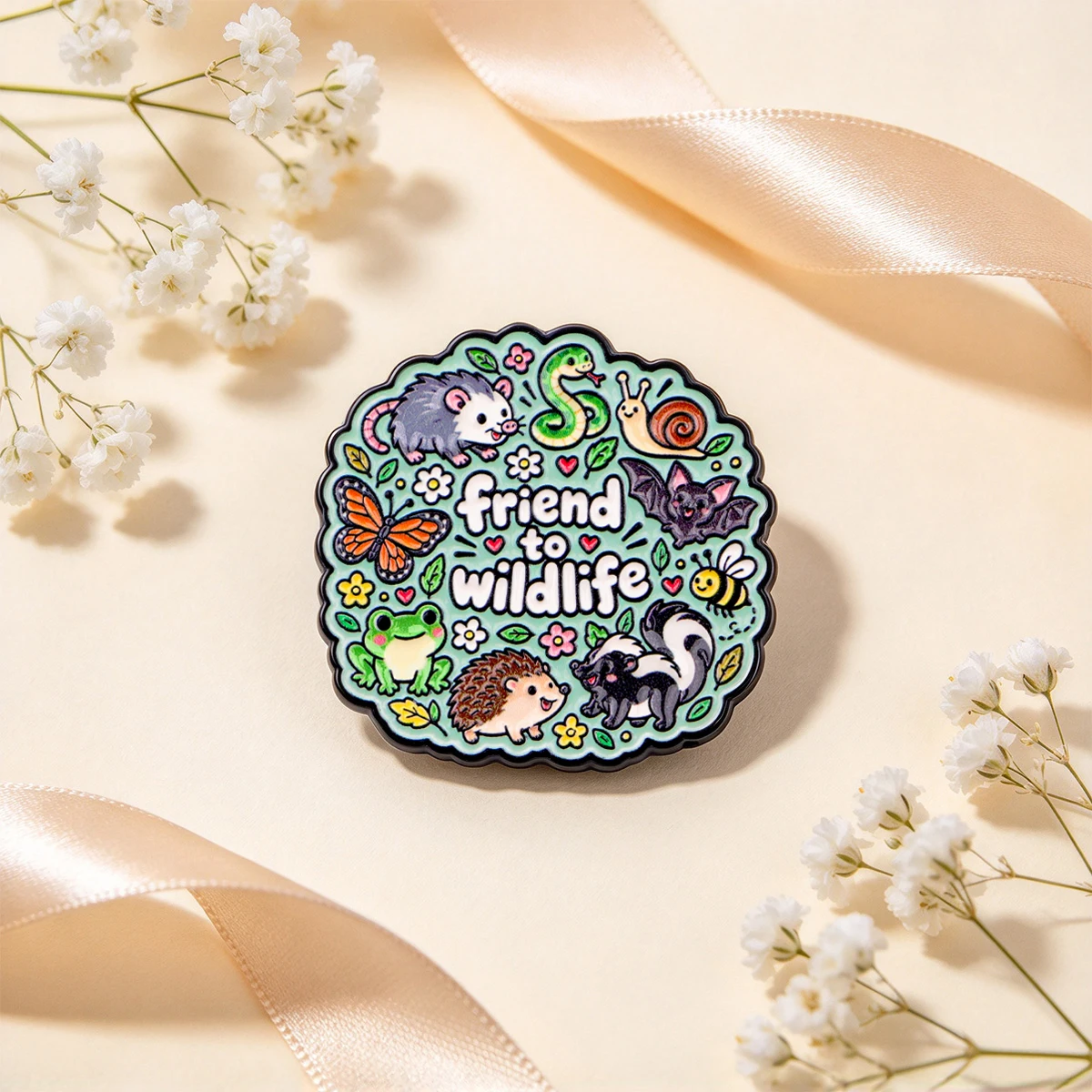 Funny Slogan Hard Enamel Brooch Cartoon Animal Creature Sheep Squirrel Raccoon Panda Lapel Pin Clothing Bag Accessory Present