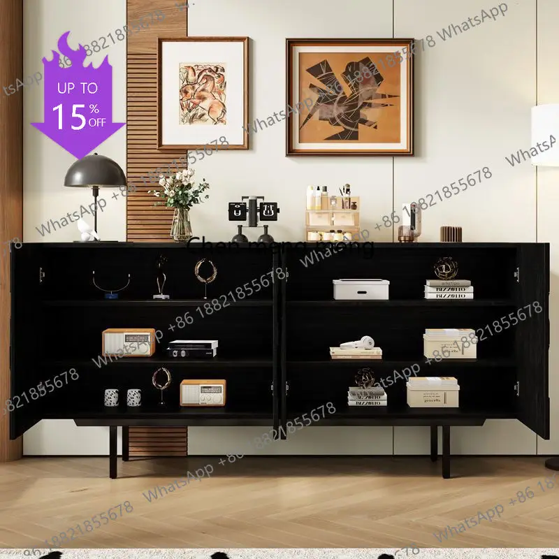 

M02 Nordic solid wood sideboard home minimalist entrance cabinet solid wood living room luxury wall sideboard