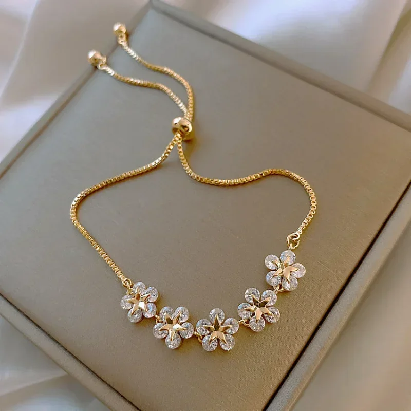 2025 New Korea New Fashion Letter D Star Simple Vintage Pendant Bracelet Woman Stainless Steel Bracelet Luxury Original Jewelry