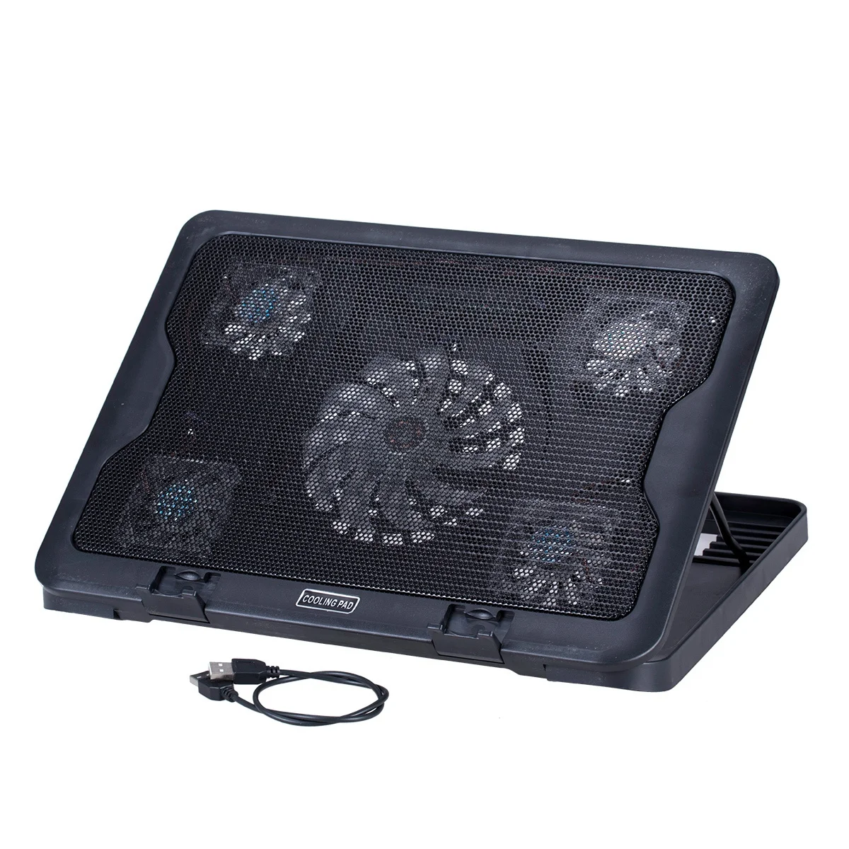 

5 Fan Laptop Cooler Notebook Cooling Pad with Strong Heat Dissipation USB Powered Portable Stand for Efficient Cooling